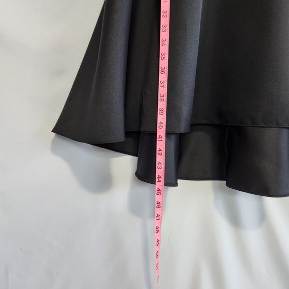 Alfred Sung Black High Low A-Line Formal Dress Size 10 - Picture 5 of 10